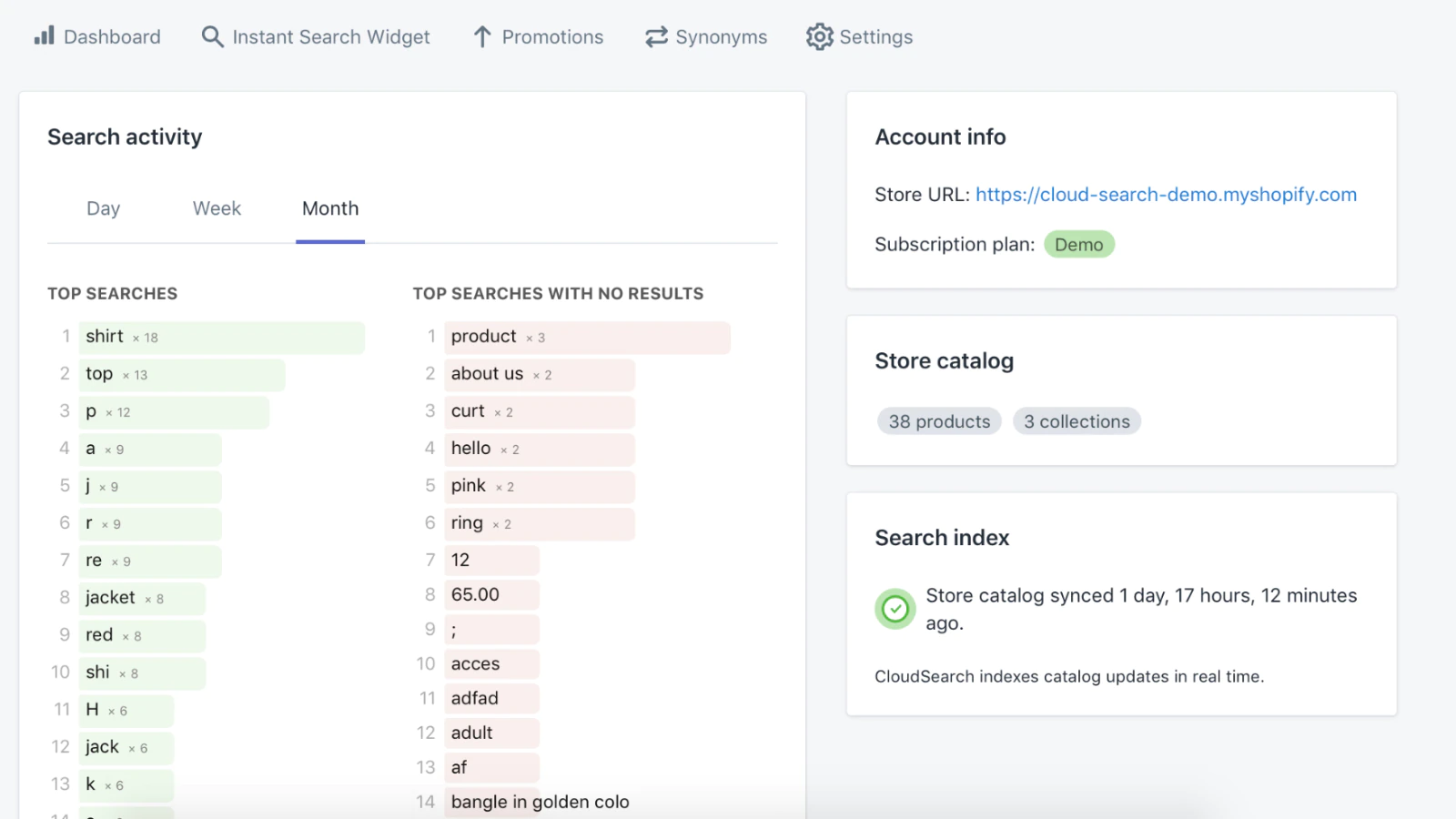 Cloud Search & Product Filter